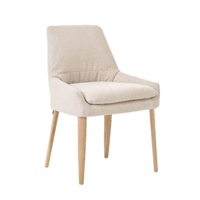 Saga Mobitec® Chaise confortable en tissu et pieds bois