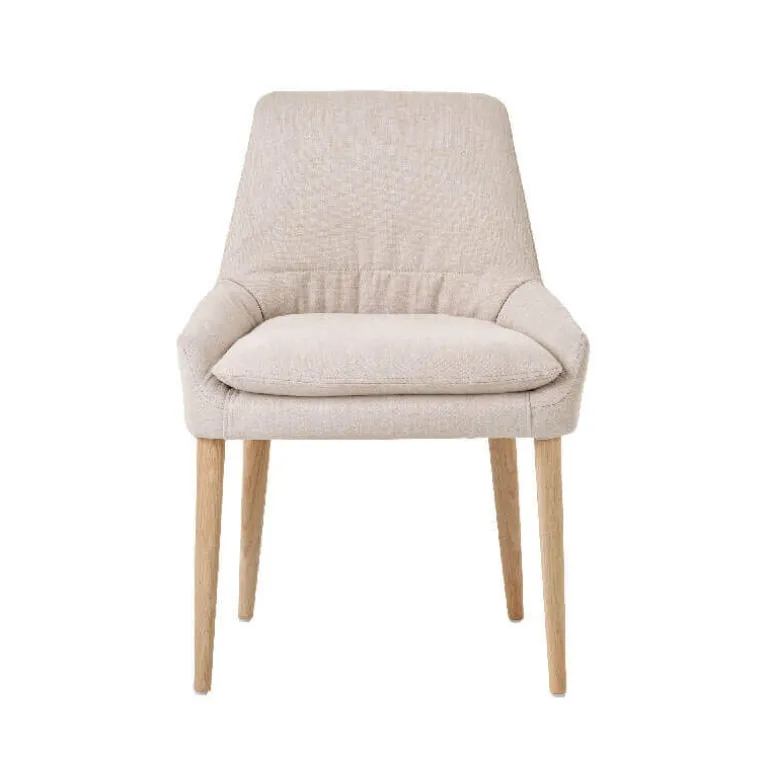 Saga Mobitec® Chaise confortable en tissu et pieds bois