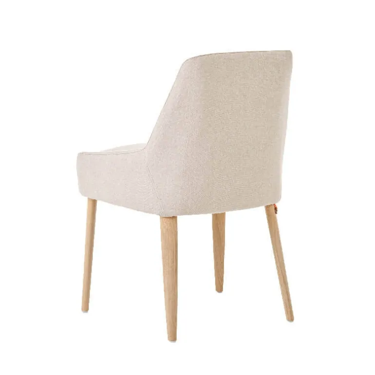 Saga Mobitec® Chaise confortable en tissu et pieds bois