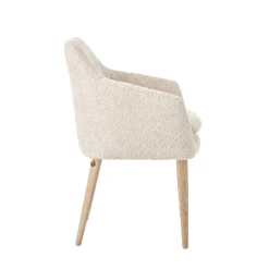 Saga Mobitec® Fauteuil confortable en tissu et pieds en bois