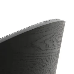 SandroTabouret snack bimatière en tissu avec dossier bois et pieds en métal