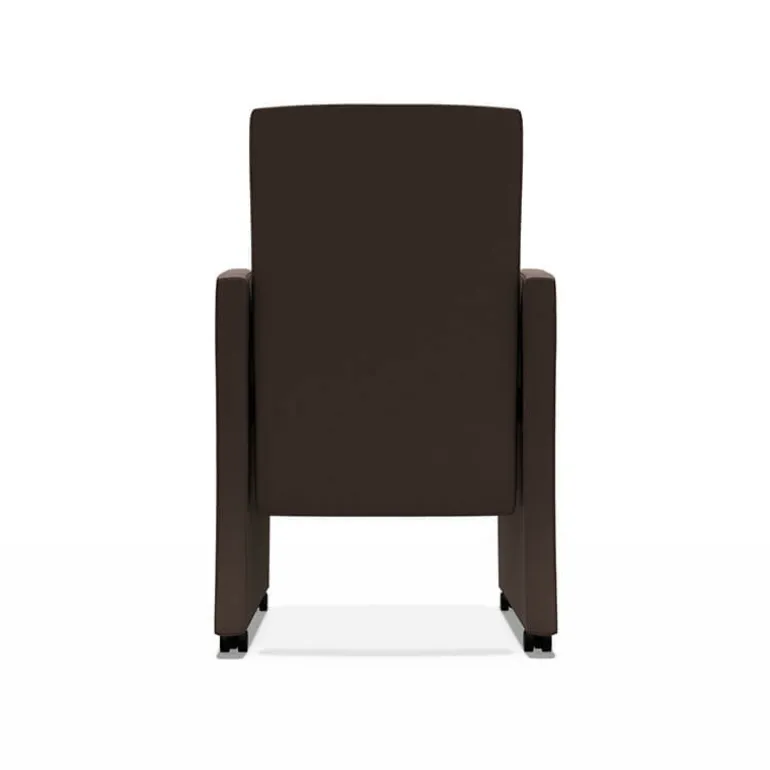 Sarah Fauteuil de table rembourré en synthétique avec roulettes
