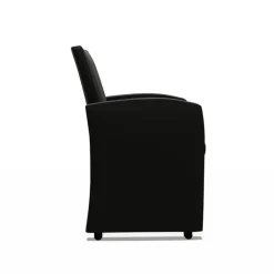 Sarah Fauteuil de table rembourré en synthétique avec roulettes