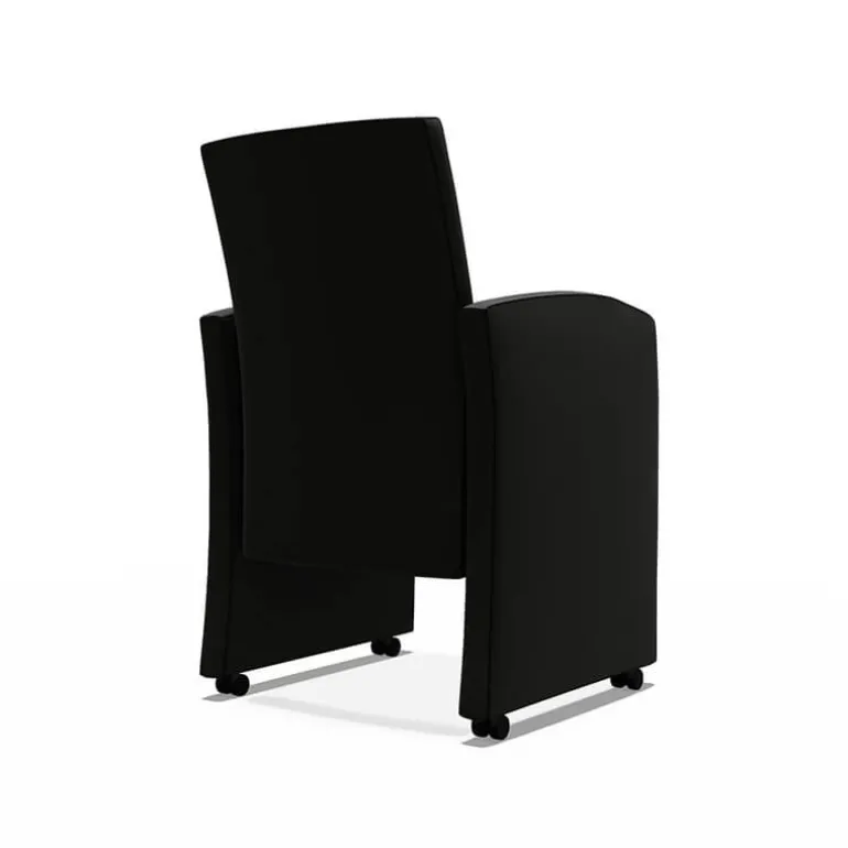 Sarah Fauteuil de table rembourré en synthétique avec roulettes