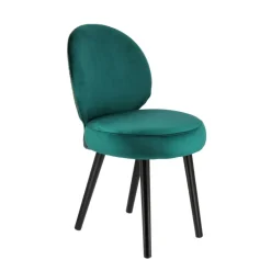 Severus Chaise cosy bicolore en tissu avec pieds bois