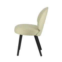 Severus Chaise cosy en tissu et pieds bois