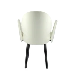 Severus Fauteuil cosy en tissu avec pieds bois