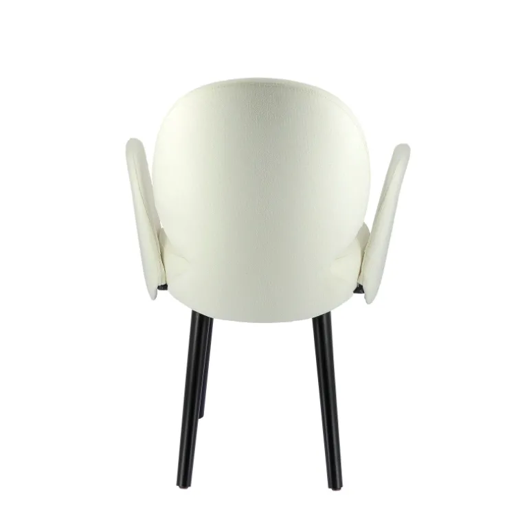 Severus Fauteuil cosy en tissu avec pieds bois