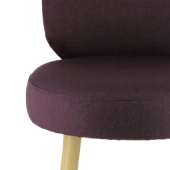 Severus Tabouret snack cosy en tissu avec pieds en bois