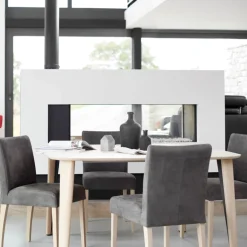 Shanna Chaise confortable Mobitec® en tissu et pieds en bois