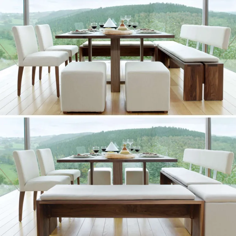 Shanna Chaise confortable Mobitec® en tissu et pieds en bois