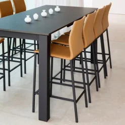 Sierra Tabouret snack en métal et simili