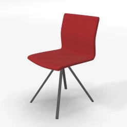 Silva Chaise design pieds métal et revêtement en tissu