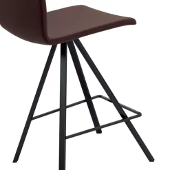 Silva Tabouret snack design coque en simili et pieds en métal