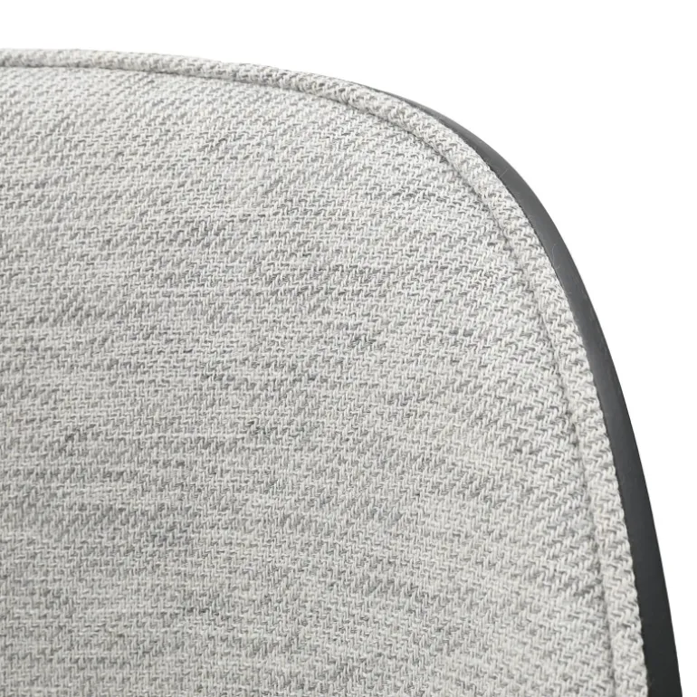 SimoneChaise bimatière en tissu dossier bois avec pieds en métal