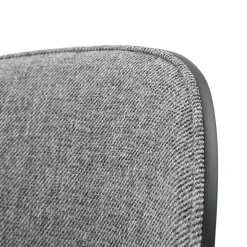 SimoneChaise bimatière en tissu dossier bois avec pieds en métal