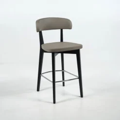 Siren Tabouret snack en bois massif avec assise et dossier rembourrés
