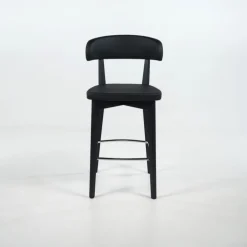 Siren Tabouret snack en bois massif avec assise et dossier rembourrés