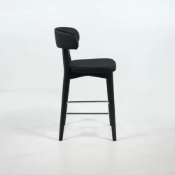 Siren Tabouret snack en bois massif avec assise et dossier rembourrés