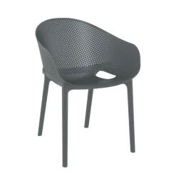 Sky Pro Fauteuil de jardin moderne empilable coque microperforée en polypropylène