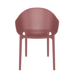Sky Pro Fauteuil de jardin moderne empilable coque microperforée en polypropylène
