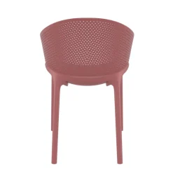 Sky Pro Fauteuil moderne empilable avec coque microperforée en polypropylène