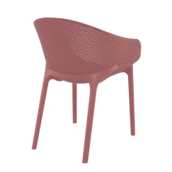Sky Pro Fauteuil moderne empilable avec coque microperforée en polypropylène