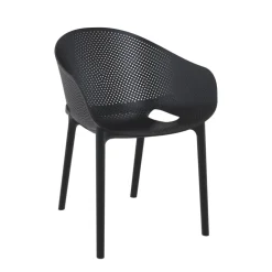 Sky Pro Fauteuil moderne empilable avec coque microperforée en polypropylène