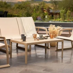 Sky Table basse de jardin rectangulaire en résine