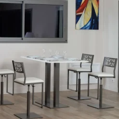 Slide Carrier® Tabouret pivotant et réglable en hauteur style industriel