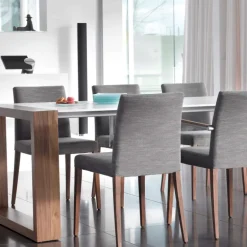 Slim Mobitec® Chaise confortable en bois et tissu