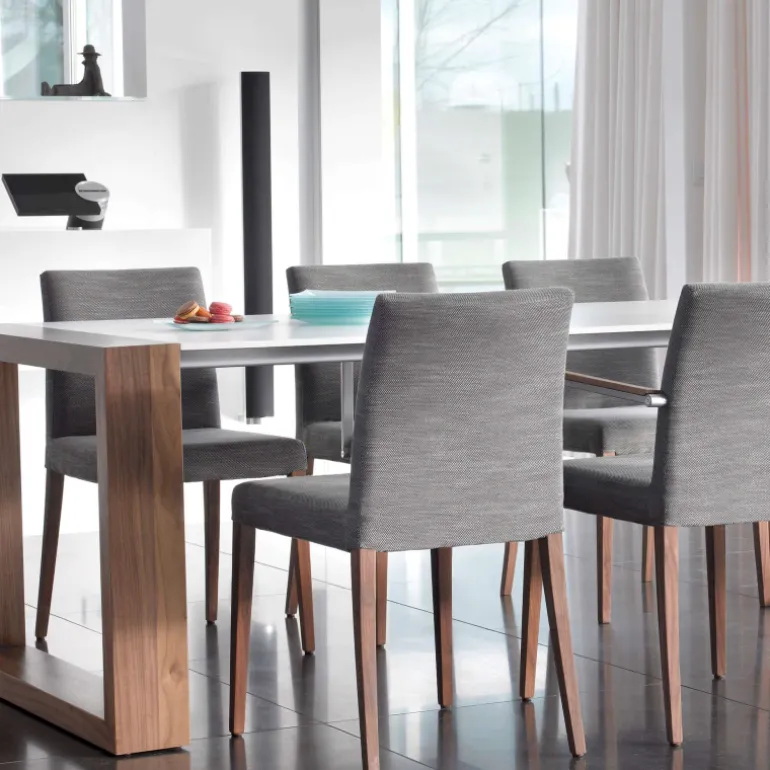 Slim Mobitec® Chaise confortable en bois et tissu