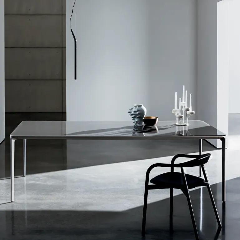 Slim Sovet® Table en verre design extensible