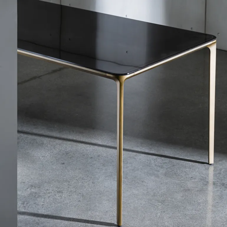 Slim Sovet® Table en verre design extensible