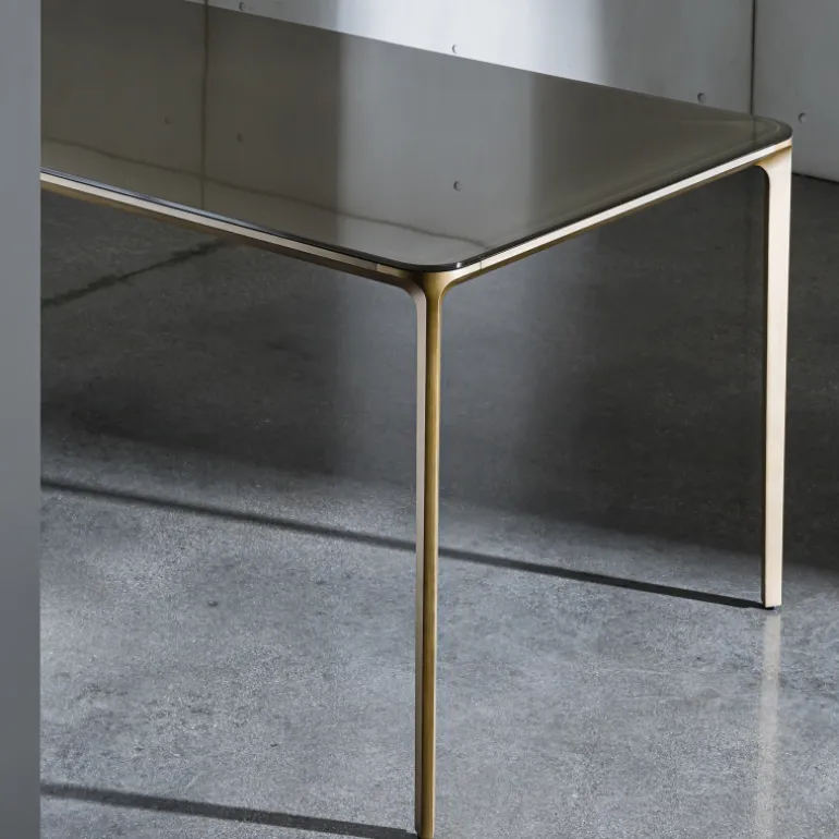 Slim Sovet® Table en verre design extensible