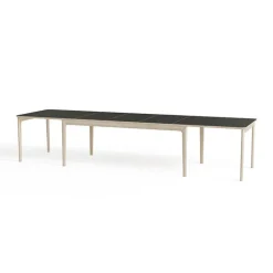 SM26/27 Table danoise extensible en bois massif et en stratifié noir