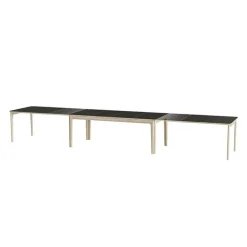 SM26/27 Table danoise extensible en bois massif et en stratifié noir