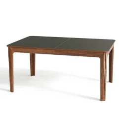 SM26/27 Table danoise extensible en bois massif et en stratifié noir