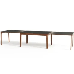 SM26/27 Table danoise extensible en bois massif et en stratifié noir