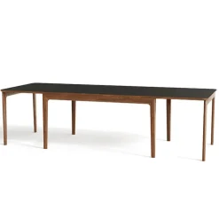 SM26/27 Table danoise extensible en bois massif et en stratifié noir