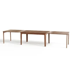 SM26/27 Table de salle à manger scandinave en placage bois avec allonges