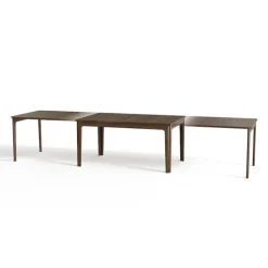 SM26/27 Table de salle à manger scandinave en placage bois avec allonges