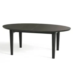SM78 Table de salle à manger ovale scandinave en bois avec allonges