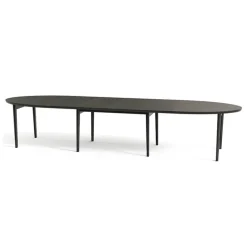 SM78 Table de salle à manger ovale scandinave en bois avec allonges