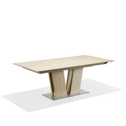 SM39 Table en bois moderne extensible avec pied central