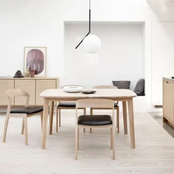 SM118/119 Table extensible en bois massif fabriquée au Danemark