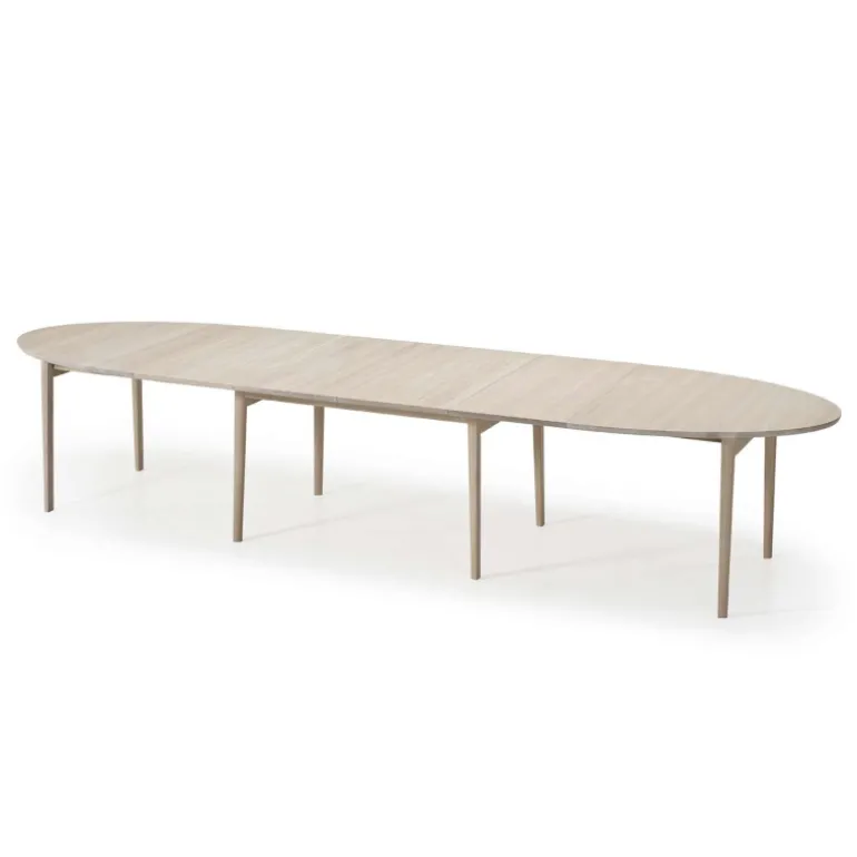 SM78 Table ovale extensible en bois massif fabriquée au Danemark