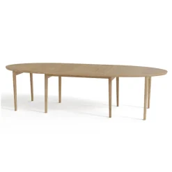 SM78 Table ovale extensible en bois massif fabriquée au Danemark
