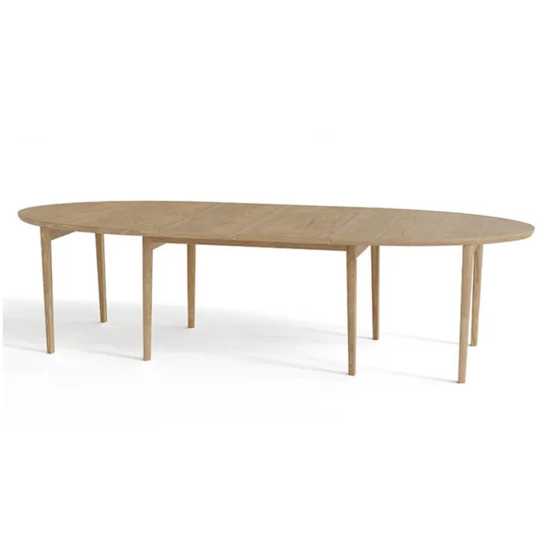 SM78 Table ovale extensible en bois massif fabriquée au Danemark