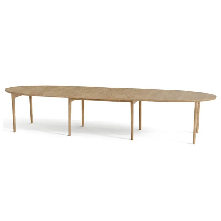 SM78 Table ovale extensible en bois massif fabriquée au Danemark